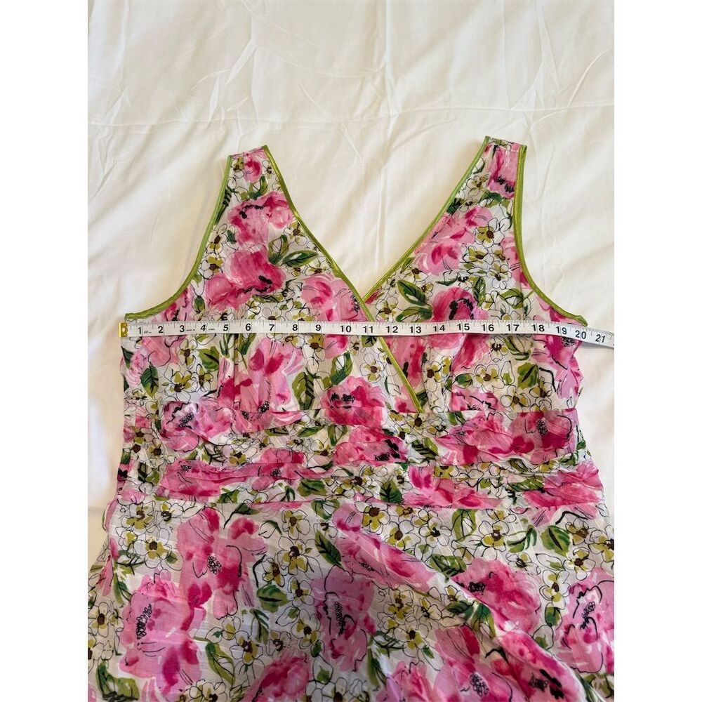 Dressbarn Woman Plus Size 18 Floral V-Neck Sleeveless Knee Dress - Picture 8 of 8